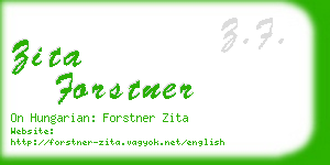 zita forstner business card